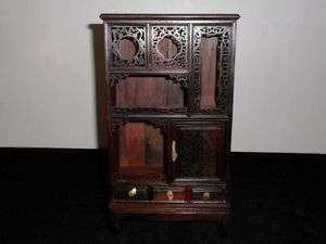 Magnificent Chinese mini rosewood furniture cabinet  