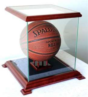 Glass Display Case for Basketball Football Soccer Ball  