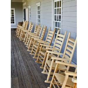 Wooden Rocking Chairs, Labrot & Graham Distillery, Kentucky, USA 