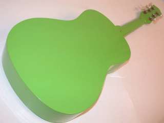 LUNA DayGlow Acoustic Guitar, Green, Stickers, Gigbag, AUR DAY GRN 