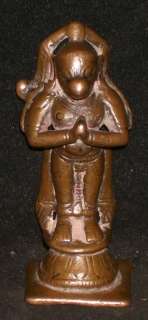   Indian Ritual Bronze Statue Of Hanuman Rare Old Collectible  