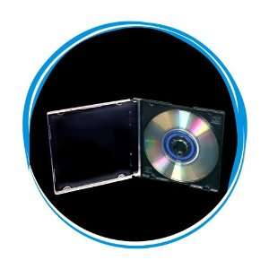   DVD Slim Jewel Case Clear Cover Black Base   50 Cases