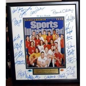  1999 Womens World Cup USA Soccer Team Autographed Framed 