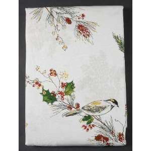 Lenox China Winter Song 60 x 84 Oval Tablecloth, Fine China 