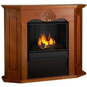   Real Flame Athena Oak Free Standing Gel Fuel Fireplace