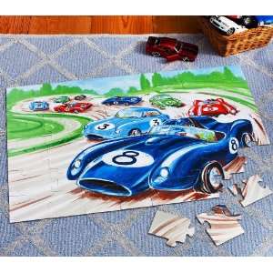  Pottery Barn Kids Race Car Floor Puzzle: Toys & Games