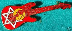 TEL AVIV STAR OF DAVID JEWISH GUITAR Hard Rock Cafe PIN  