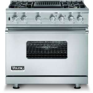   Gas Range With 4 Burners And Grill   Stainless Steel
