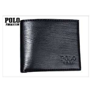VD Polo classic black Mens genuine leather bag wallet purse Bifold w 