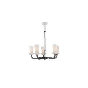 Barbara Barry Small All Aglow Chandelier in Bronze with White Glass by 