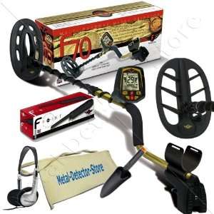 Gold Metal Detector w/ 10 & 11 Search Coils, Pinpointer, Headphones 