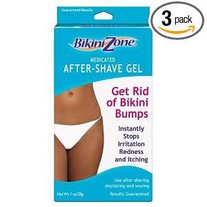 Bikini Zone Medicated After Shave Gel, Anti Bumps, 1 oz (28 g) (Pack 