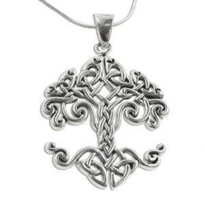 Large Celtic Knot Tree of Life Sterling Silver Pendant  
