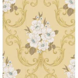 Graham & Brown 50 209 Dauphin Wallpaper, Pale Mustard:  