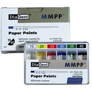Mp   Millimeter Marked Paper Points (Iso Size Chart), Vials 200 Pts 