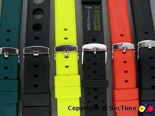 High quality silicon waterproof watch strap Orange 24mm  