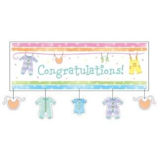 Baby Clothes Giant Party Banner W/Att (6pks Case) by 