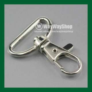 10 pcs Metal Swivel Lobster Clasps Clips Snap lanyard Silver aSC1AA 