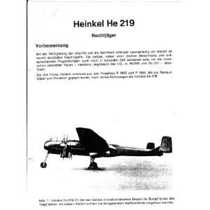  Heinkel He 219 Aircraft Technical Manual Heinkel Books