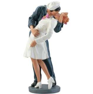   & American Nurse The Kiss Statue Romantic Lovers Sculpture  