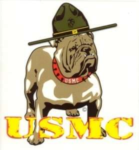 USMC Marine Corp Bulldog Decal Sticker  