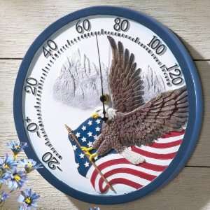   Patriotic Eagle Outdoor Thermometer by Collections Etc
