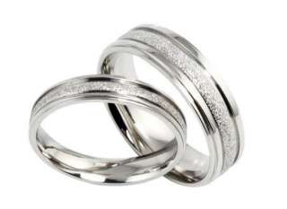   Frosted Promise Ring Lover Couple Wedding Bands Many Sizes  