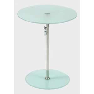  Frosted ITALMODERN Rafaella Round Glass End Table 