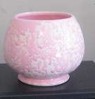 mccoy pottery pink mottled 4 flower pot 