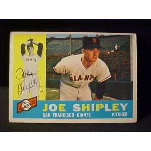 Joe Shipley San Francisco Giants #239 1960 Topps Autographed Baseball 