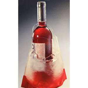  Folding Ice Bucket Clear And Red   9.5 Inches Tall Health 