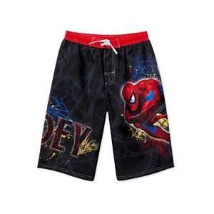  Spider Man   Boys Swim Trunks Size 6/7 