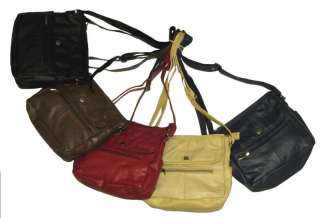 CROSSBODY mini messenger leather bag   5 COLORS   NWT  