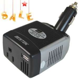  Adapter Car Charger Power Inverter W/USB + AC Output For iPhone 