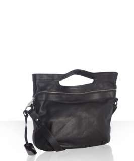 Furla black pebbled leather Agata Bandoliera convertible bag