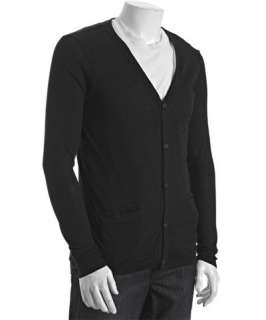 LnA black cotton long sleeve pocket cardigan