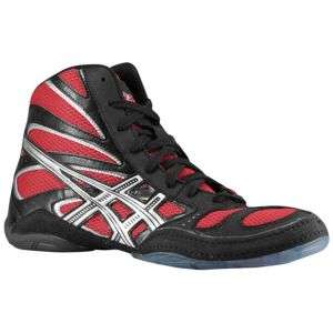 ASICS® Split Second 8   Mens   Wrestling   Shoes   Black/Red/Silver