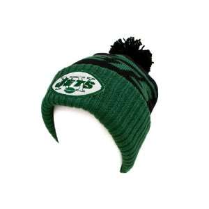 New York Jets Mitchell & Ness Throwbacks Cuffed Pom Knit Hat  