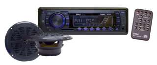 Pyle PLMRKT13BK 200W Marine Boat MP3 USB Player Stereo Radio Pair 6.5 