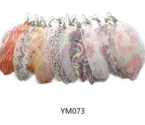   fashionest high quality natural feather earrings Xmas Sort Party