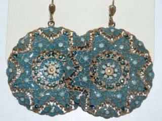 Catherine Popesco Filigree Turquoise enamel earrings  