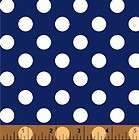 anchor navy royal blue white polka dot cotton material windham