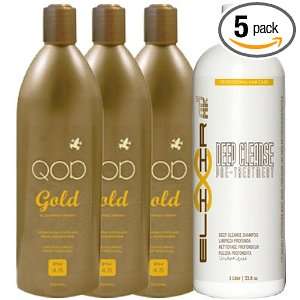  3 Liters Brazilian Keratin Treatment QOD Gold 1000ml + 1 