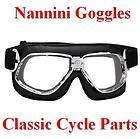 Nannini Cruiser Black Leather Silver Clear Lens Italian Motorcycle 