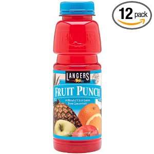 Langers Fruit Punch Juice, 16 Ounces (Pack Of 12)  Grocery 