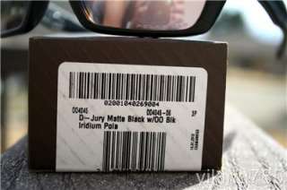 New OAKLEY Jury Mens Sunglasses Matte Black Iridium POLARIZED OO4045 