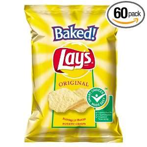 Baked Lays Potato Crisps, Regular, 0.875 Ounce Packages (Pack of 60 