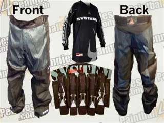 PAINTBALL PANTS, JERSEY & 5 POD PACK (GRAY) FREE PODS  