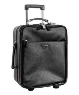 Prada black saffiano leather small rolling suitcase   up to 70 