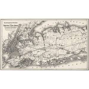  Antique Map of New York City and Long Island (1873) by G.W 